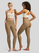 Willit Women's Butterflux Pocket Leggings-25 Inch in brown