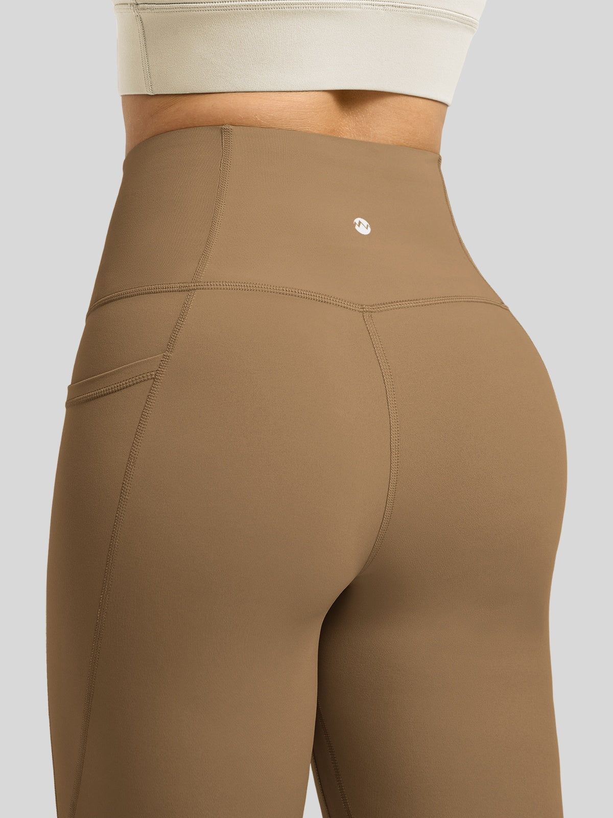 Willit Women's Butterflux Pocket Leggings-25 Inch in brown