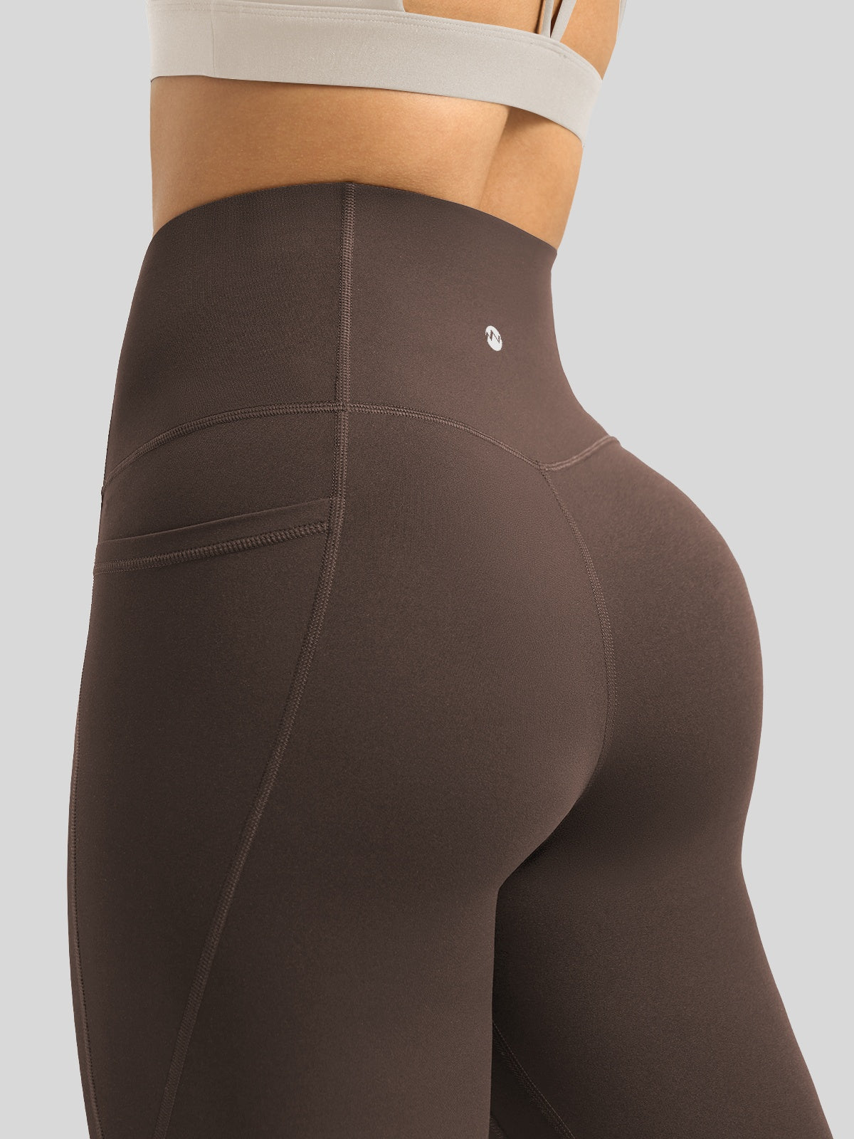 Willit Women's Butterflux Pocket Leggings-25 Inch in brown