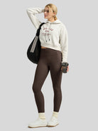 Willit Women's Butterflux Pocket Leggings-25 Inch in brown
