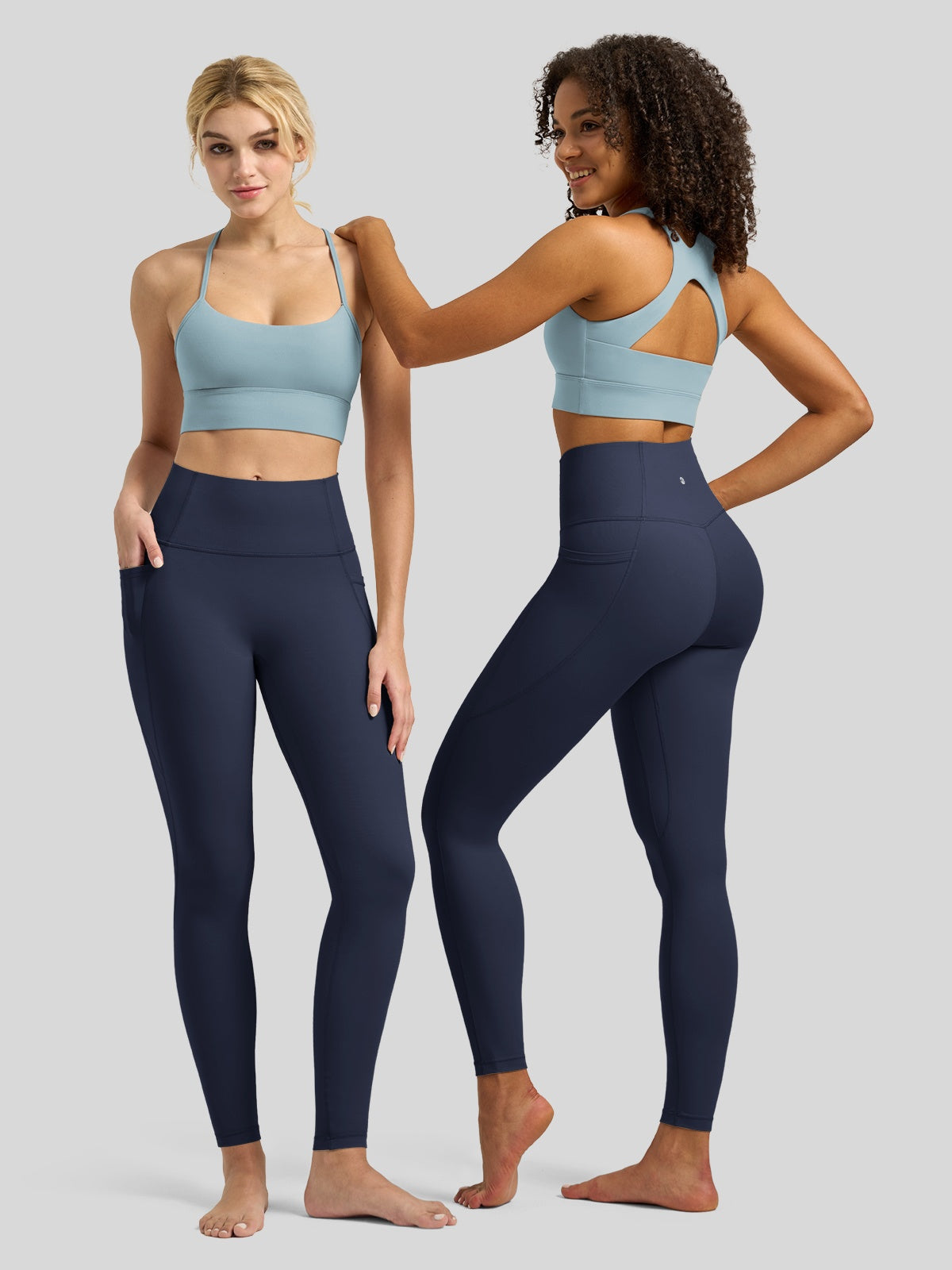 Willit Women's Butterflux Pocket Leggings-25 Inch in navy