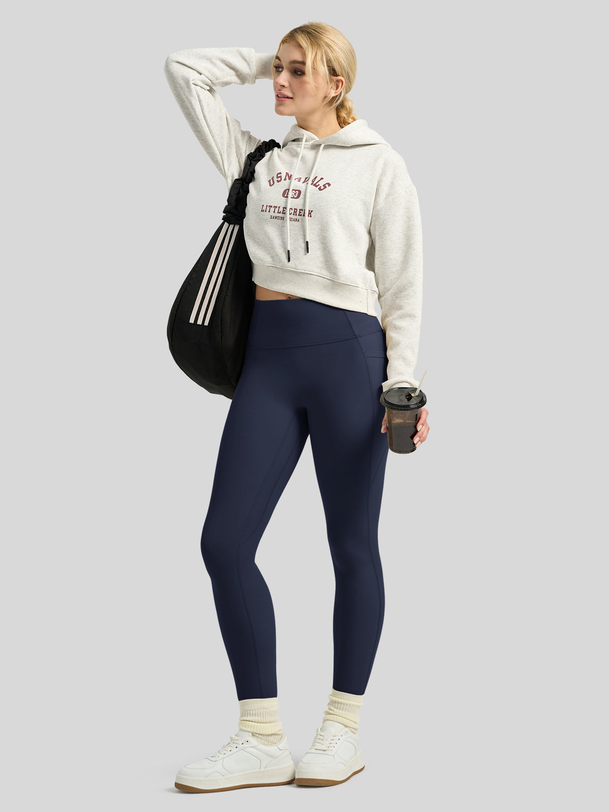Willit Women's Butterflux Pocket Leggings-25 Inch in navy