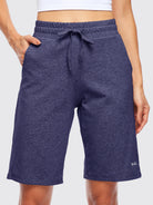 Womens Cotton Bermuda Shorts bluish violet
