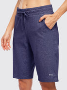 Womens Cotton Bermuda Shorts bluish violet