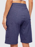 Womens Cotton Bermuda Shorts bluish violet