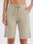Womens Cotton Bermuda Shorts khaki