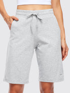 Womens Cotton Bermuda Shorts light gray