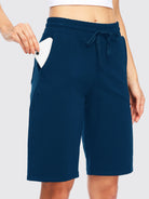 Womens Cotton Bermuda Shorts navy