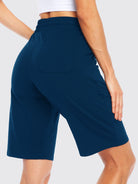 Womens Cotton Bermuda Shorts navy