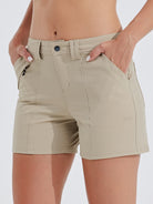 Womens Hiking Shorts 4.5 Inch khaki2