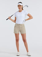 Womens Hiking Shorts 4.5 Inch khaki5