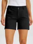 Womens High Waist Cargo Shorts 5 Inch black1
