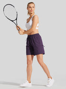 Wiliit Women's Hiking Athletic Shorts_purple5