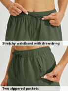 Willit Women's Hiking Workout Shorts in army green4