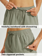 Willit Women's Hiking Workout Shorts in sage green2