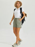 Willit Women's Hiking Workout Shorts in sage green3