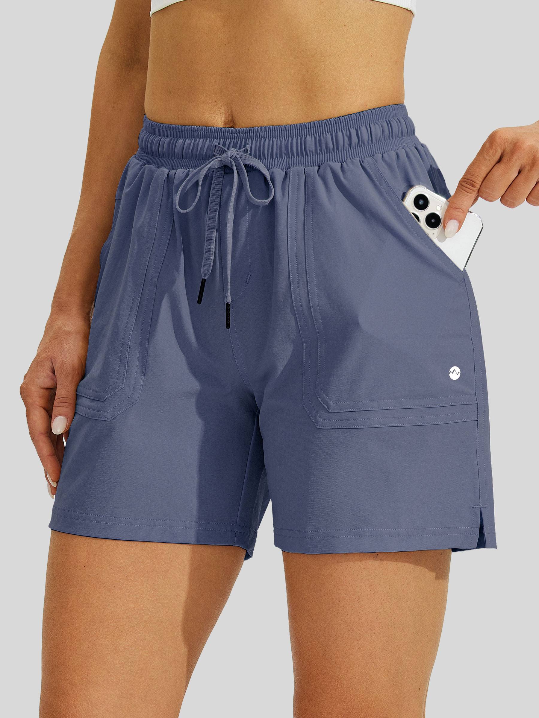 Willit Womens Stretch Shorts with Pockets in violet3