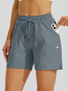 Willit Womens Stretch Shorts with Pockets in blue2