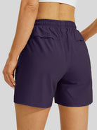 Willit Womens Stretch Shorts with Pockets in purple2