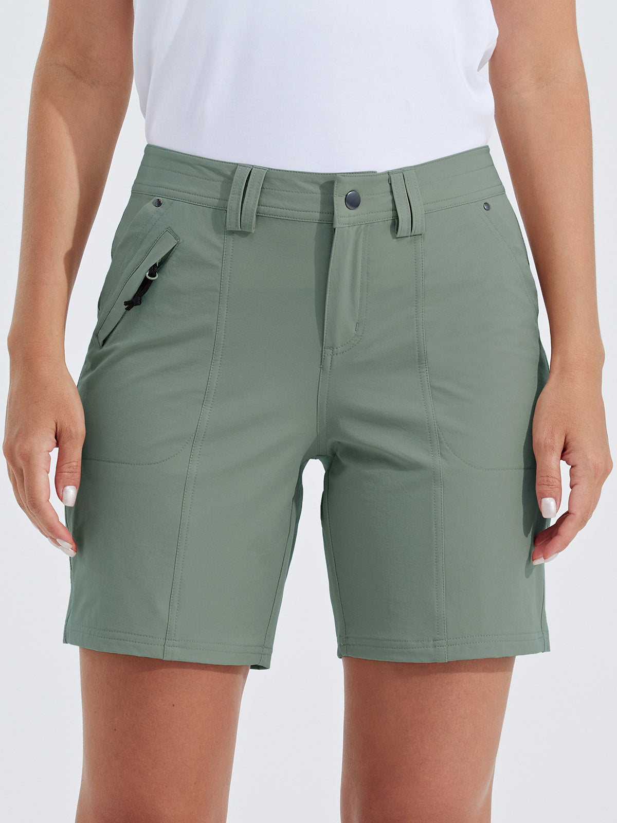 Womens Hiking Shorts Water Resistant sage green2