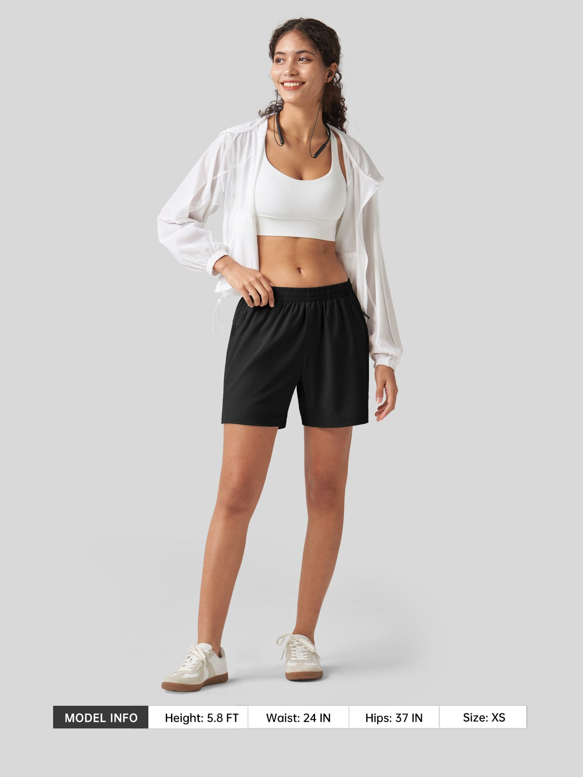 Willit Women's Active Trek Shorts 7 Inch in black 6