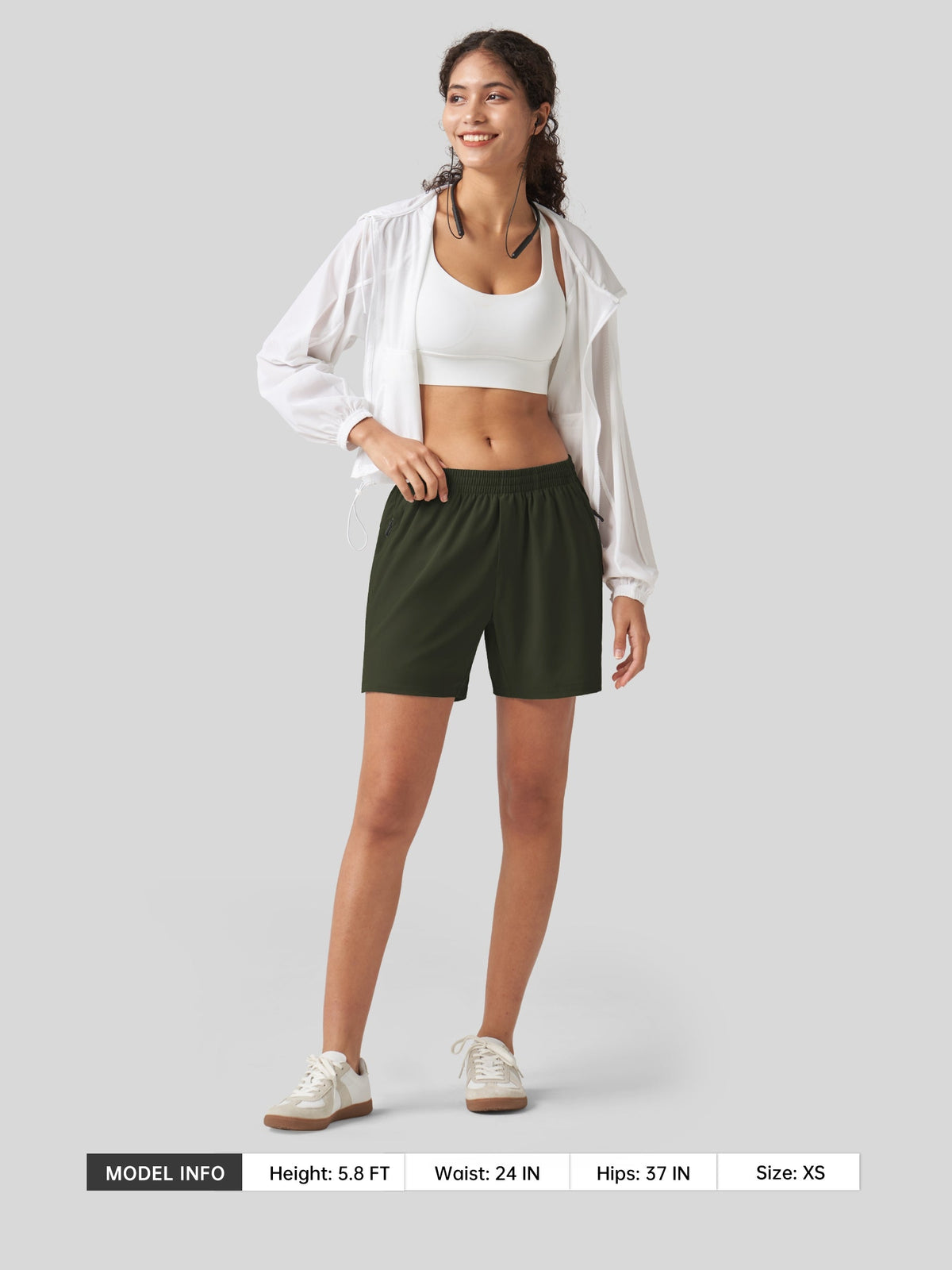 Willit Women's Active Trek Shorts 7 Inch in olive6