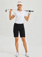 Womens Quick Dry Cargo Shorts black4
