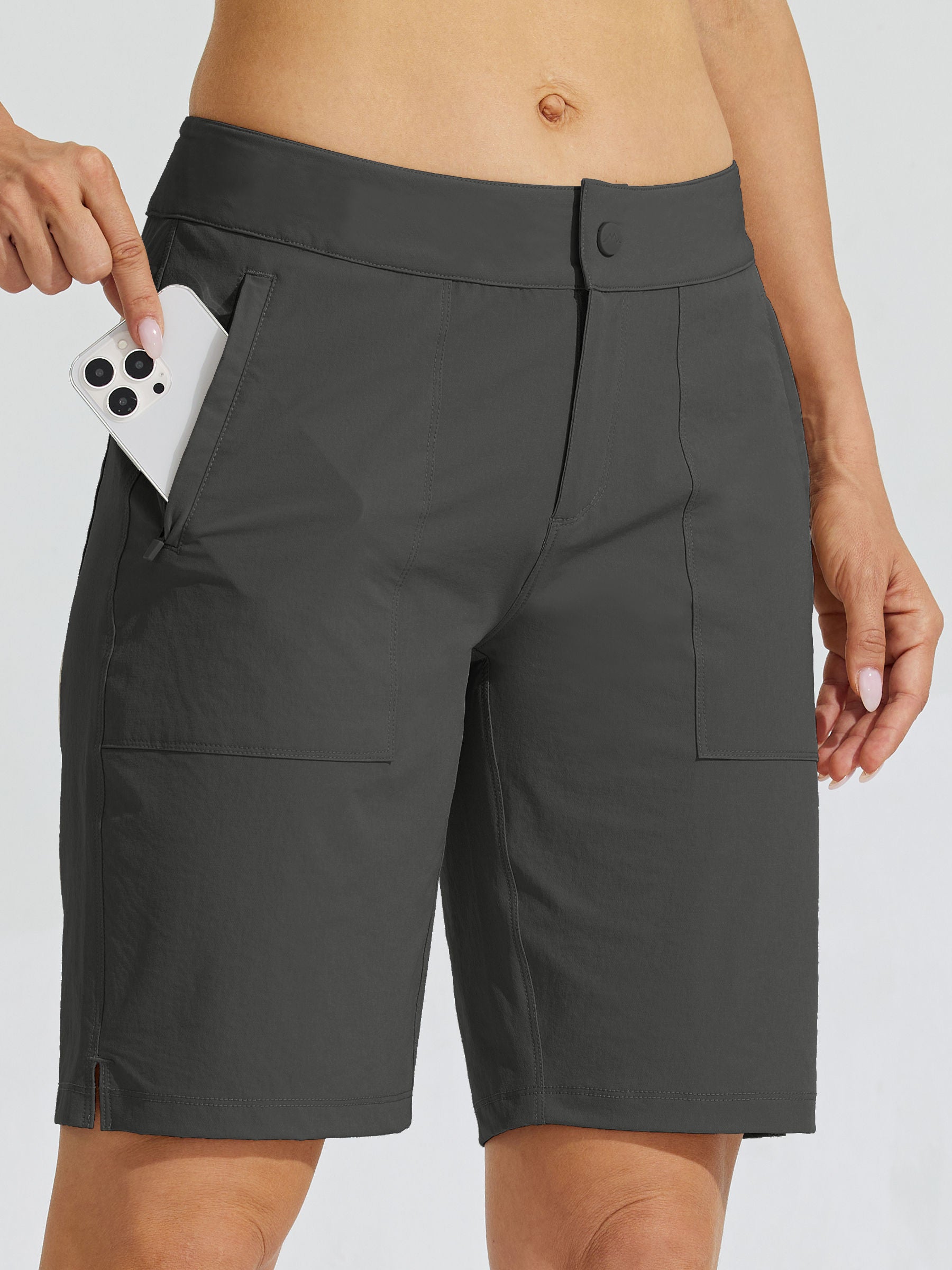 Womens Quick Dry Cargo Shorts dark gray2