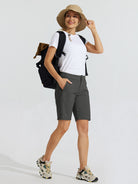 Womens Quick Dry Cargo Shorts dark gray4
