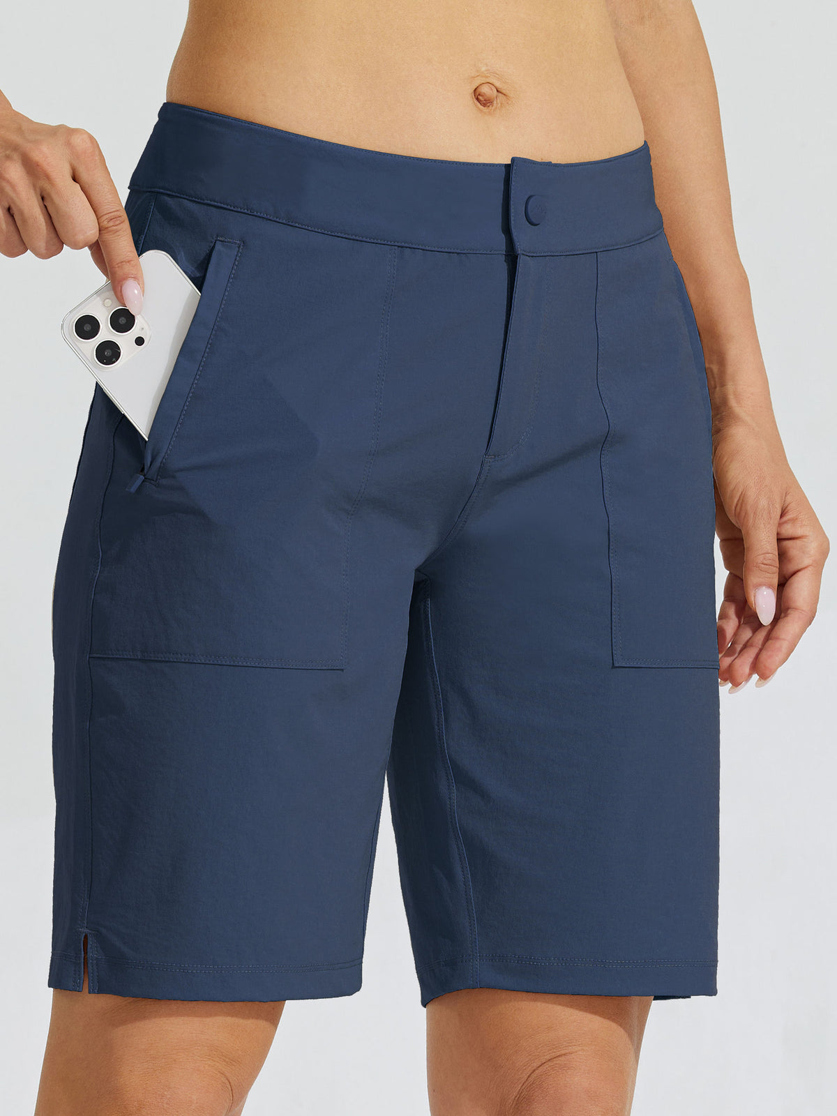 Womens Quick Dry Cargo Shorts navy1