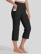 Willit Women's Straight Leg Capris Pants_brown