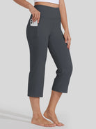 Willit Women's Straight Leg Capris Pants_deep gray