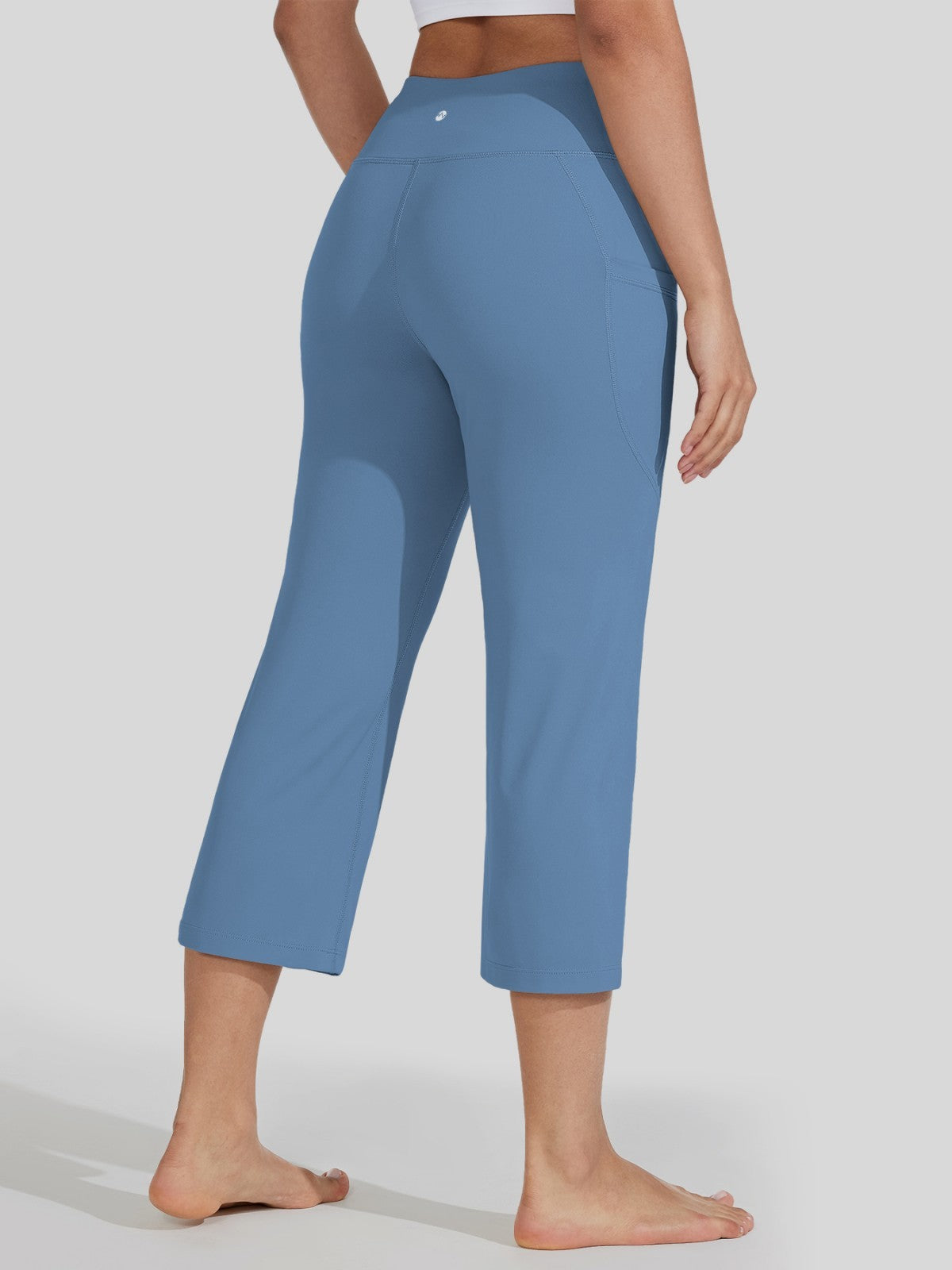 Willit Women's Straight Leg Capris Pants_lake blue