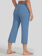 Willit Women's Straight Leg Capris Pants_lake blue