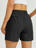 Womens Stretch Shorts with Pockets black3