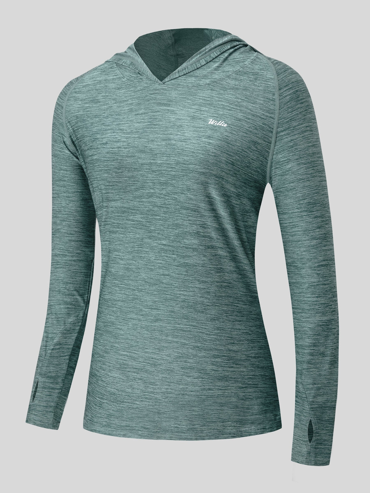 Willit Women's Sun Protection Hoodie UPF 50+_cyan