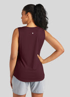 Womens Workout Tank Top wine red