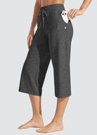 Womens Loose Capri Yoga Pants dark gray