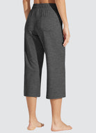 Womens Loose Capri Yoga Pants dark gray