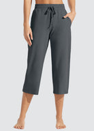 Womens Loose Capri Yoga Pants gray