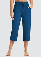 Womens Loose Capri Yoga Pants navy