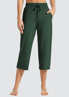 Womens Loose Capri Yoga Pants olive