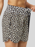 Willit Womens Active 5 Inch Shorts in leopard4