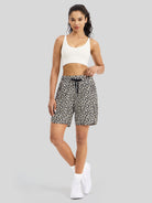 Willit Womens Active 7 Inch Shorts in leopard1